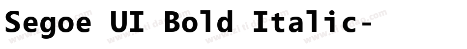 Segoe UI Bold Italic字体转换